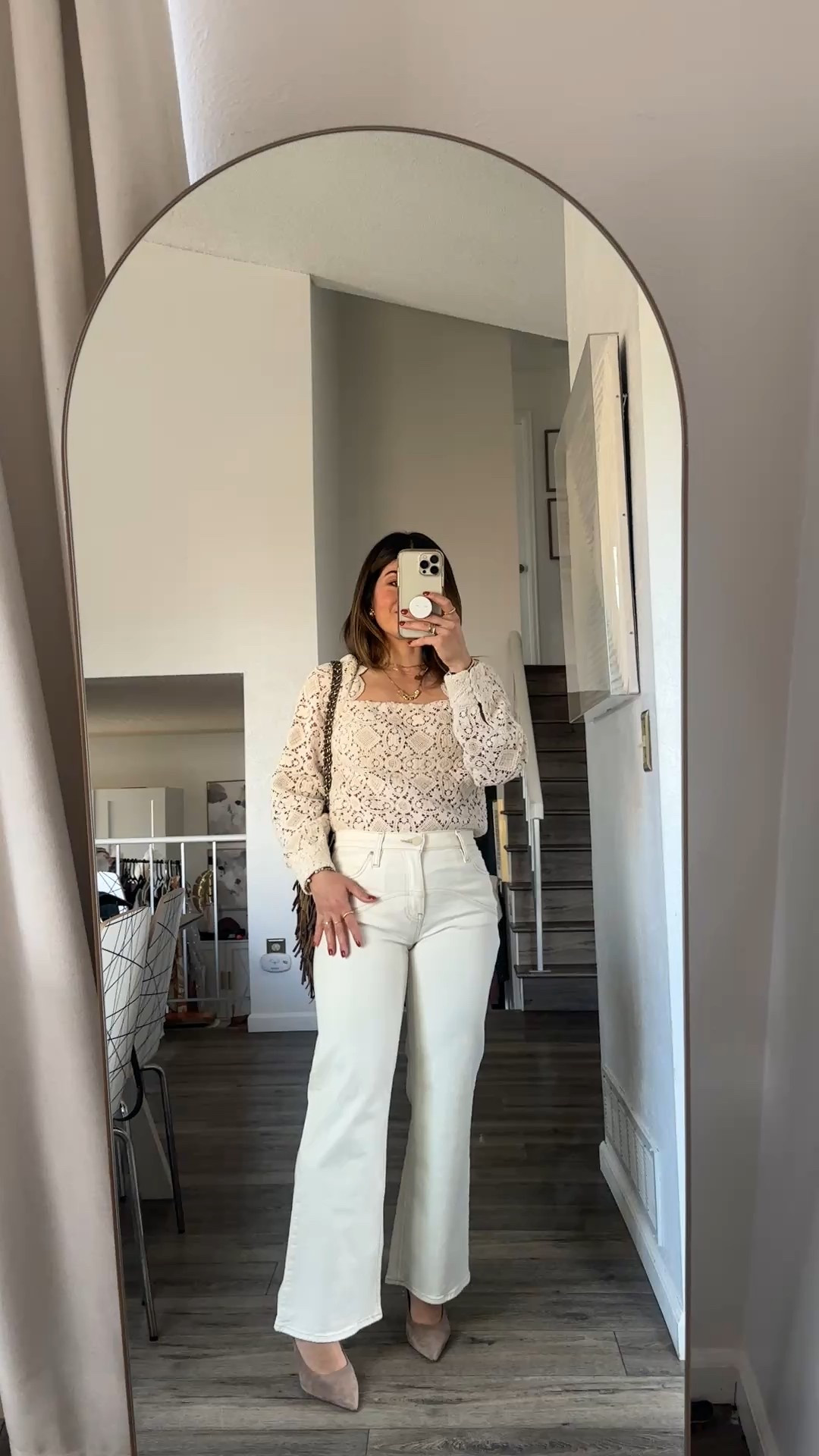 The perfect spring neutral look! 
Top size small
Jeans size 24
Use code CAROLINA25 for 25% off the jeans and the entire Hudson Jeans website! This code is also good to use on sale items!!!

#LTKFindsUnder100 #LTKWatchNow #LTKStyleTip