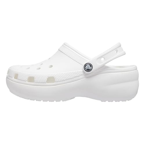 Crocs Women's Classic Platform Clog, White, 7 | Amazon (US)