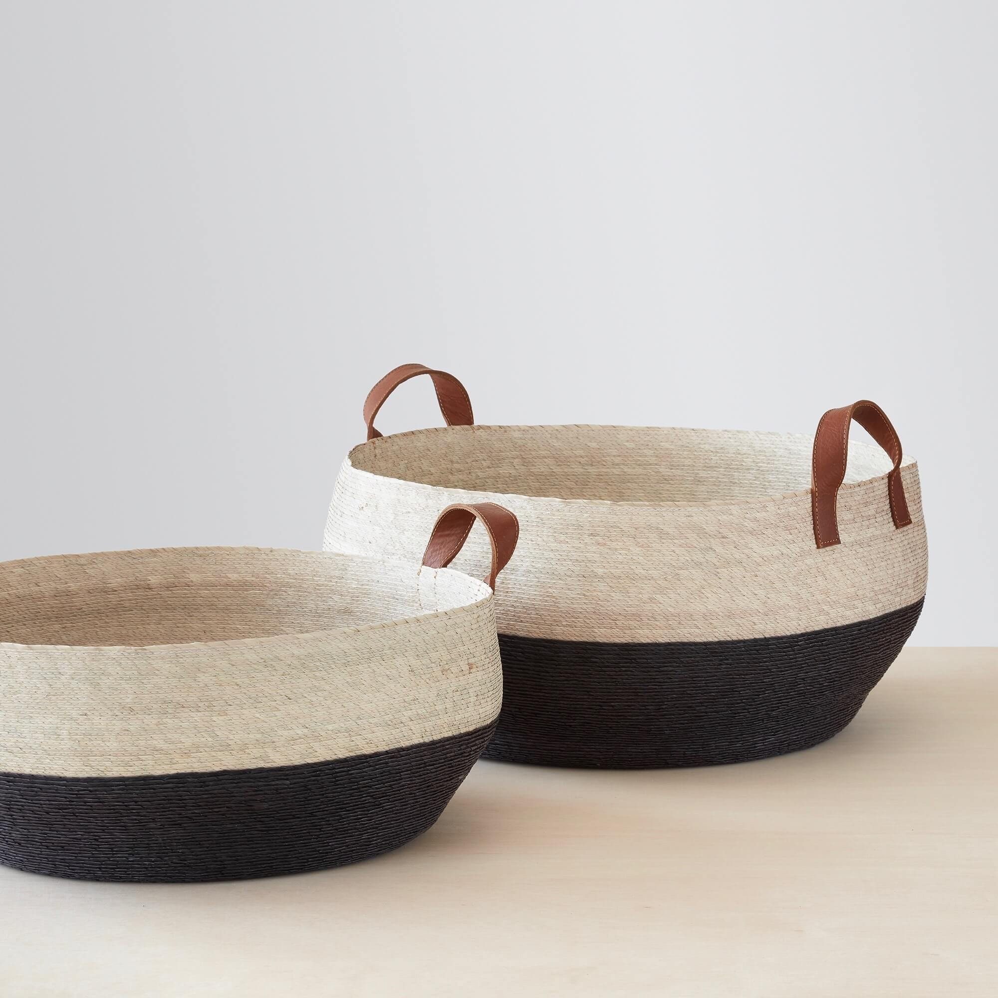 Mercado Floor Baskets - Black | The Citizenry