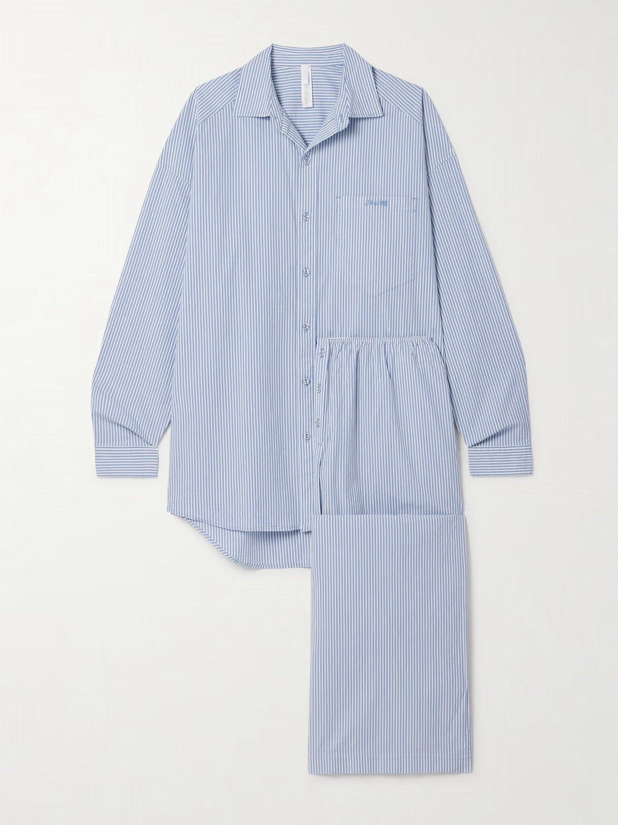 SKIMS - Oversized Sleep Set - Cadet Stripe | NET-A-PORTER (US)