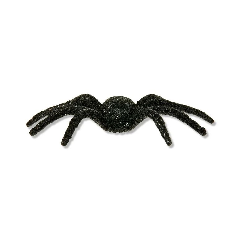 Halloween 2.8-in Length Black Glitter Spider Decorations, 8 Count, Party Favors, by Way to Celebr... | Walmart (US)