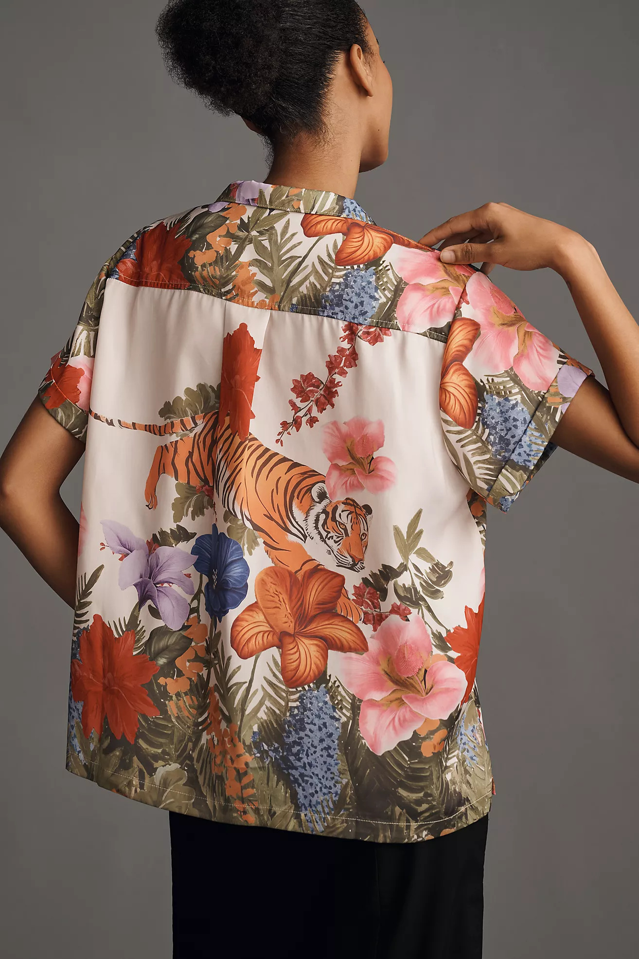 The Brenna Short-Sleeve Buttondown Shirt | Anthropologie (US)