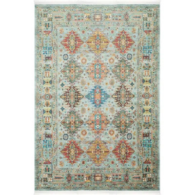 Vintage Green Antique Patterned Non-Slip Thin Rug | Wayfair North America
