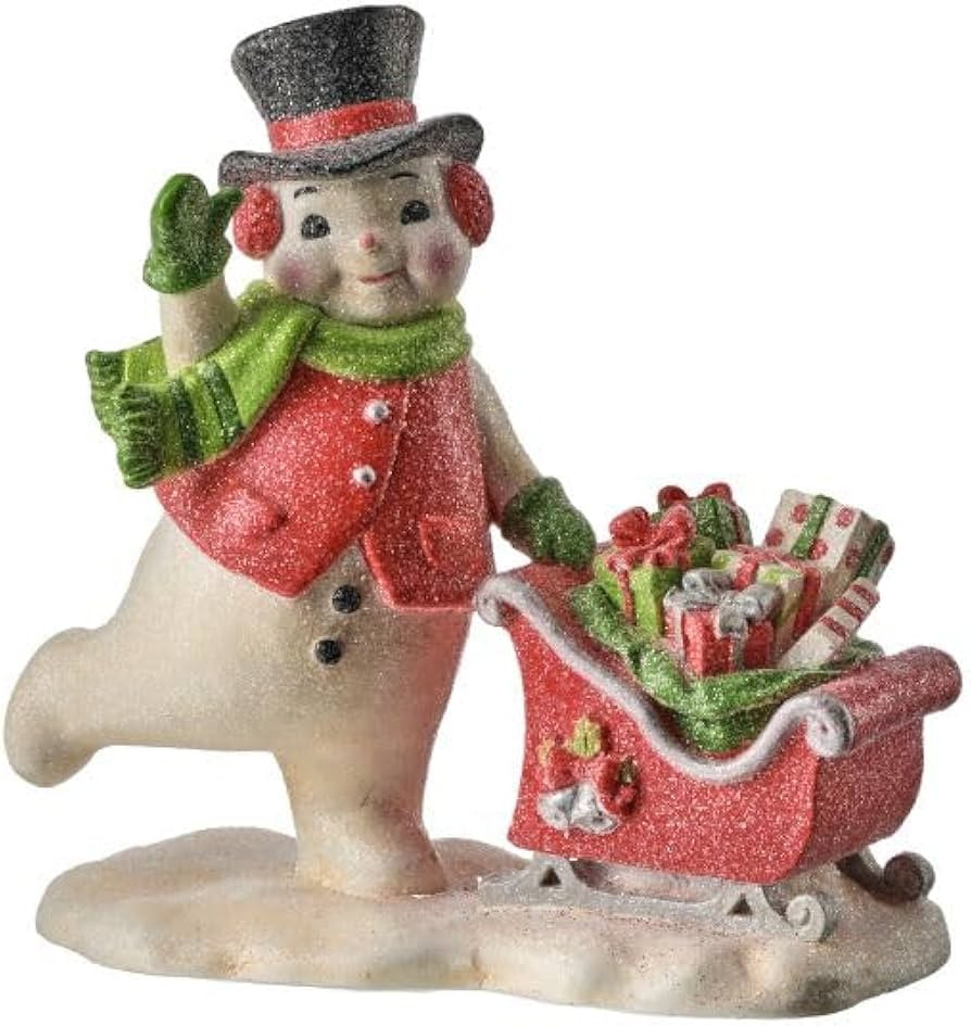 Regency International Ppulp Snowman with Gift Sleigh, 7.5-Inch, Multicolor | Amazon (US)