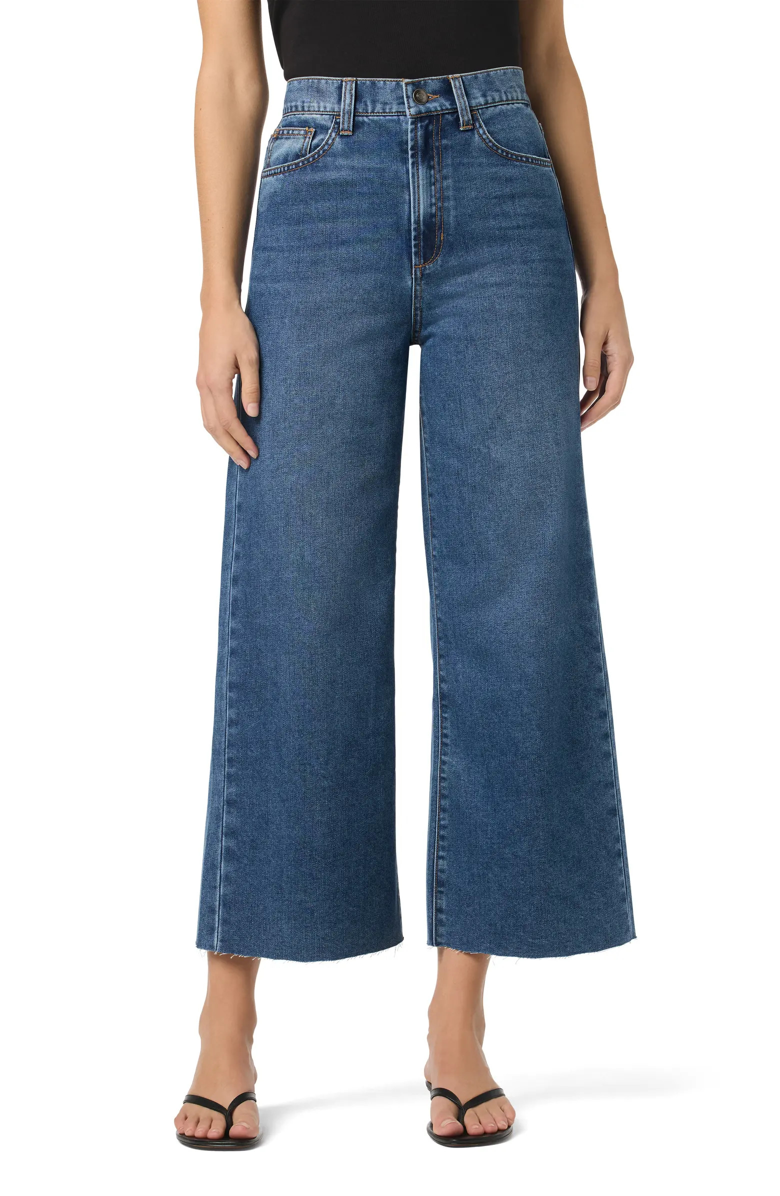 Joe's Raw Hem High Waist Crop Wide Leg Jeans | Nordstromrack | Nordstrom Rack