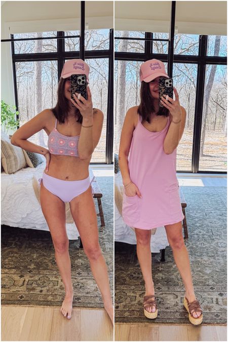 pink lily spring styles!! so much color and i’m obsessed! size small  in this short dress! and size small in the swim bottoms and medium in the swim top. use code: AMBER20

#LTKSeasonal #LTKtravel #LTKswim