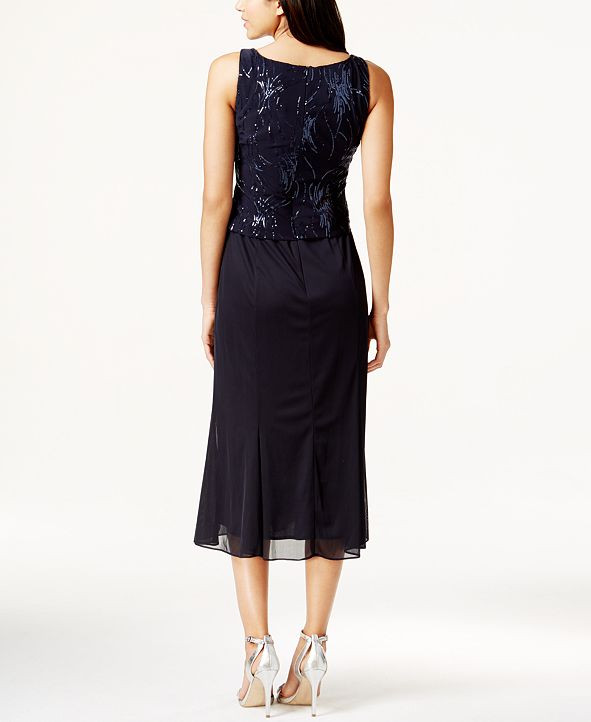 Sequined A-Line Midi Dress and Jacket | Macys (US)
