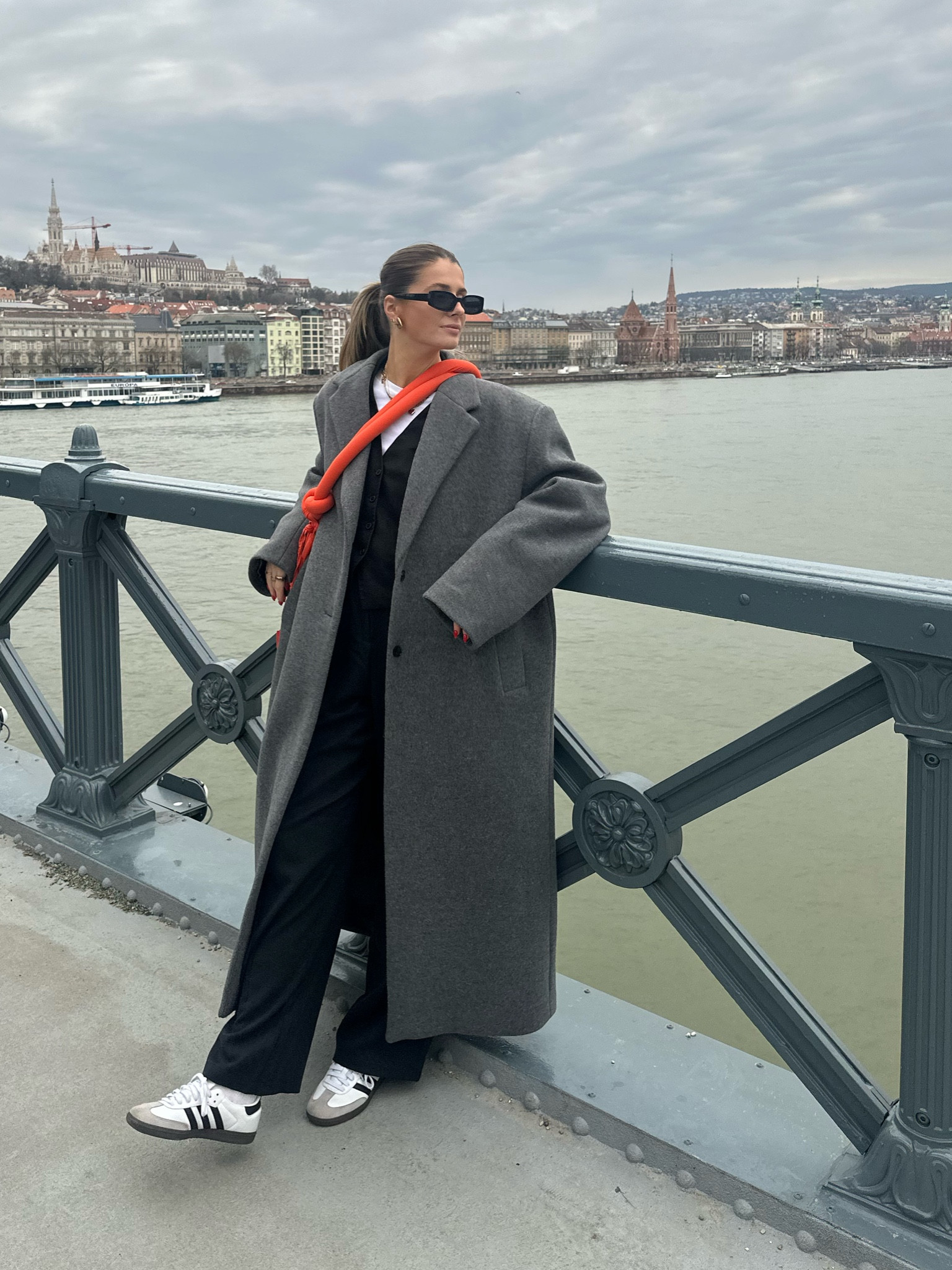 city break ootd, black trousers, waistcoat, white long sleeve, grey wool coat, white samba, black sunglasses  

#LTKSeasonal #LTKworkwear #LTKstyletip