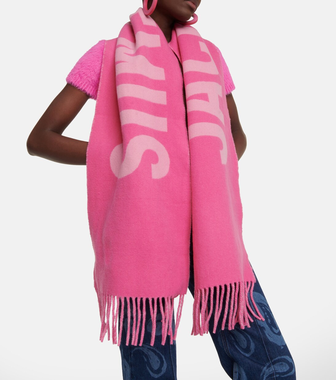 Logo jacquard wool scarf | Mytheresa (INTL)