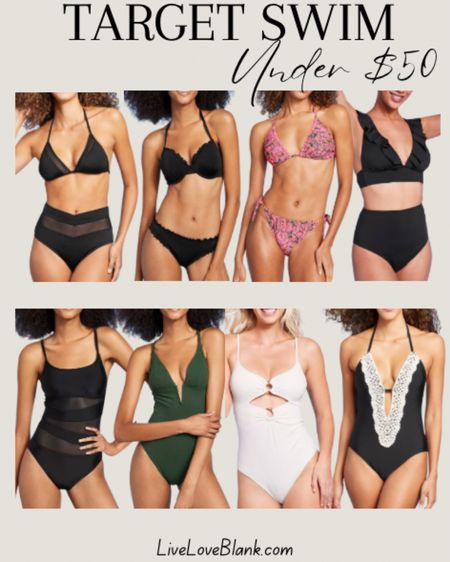 Target swimwear under $50
One piece bathing suits 
Bikinis 
Affordable fashion

#LTKswim #LTKunder50 #LTKstyletip