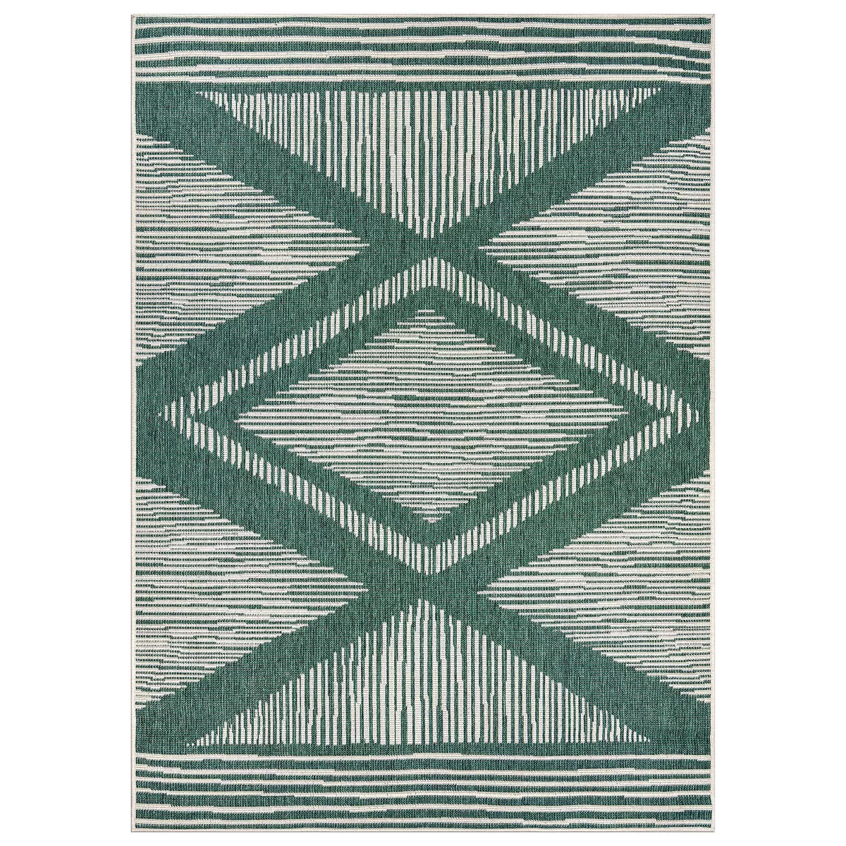 World Rug Gallery Contemporary Geometric Stripe Weather Resistant Reversible Indoor/Outdoor Area ... | Target