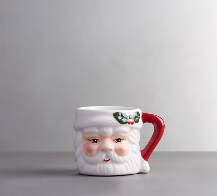 Santa Ceramic Shot Glasses - Set of 4 | Pottery Barn (US)