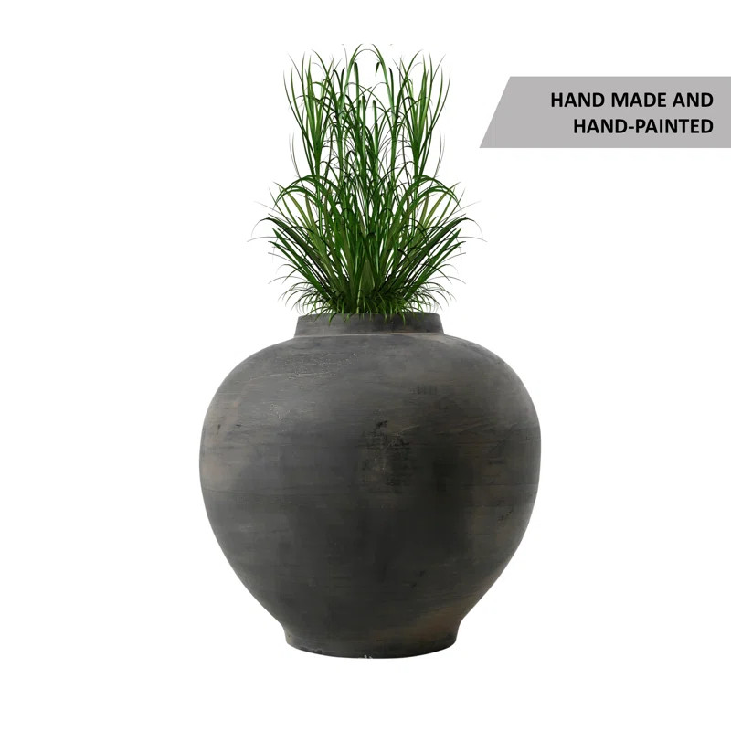 Bungalow Rose Darbyville Gray Indoor / Outdoor Earthenware Table Vase "& Reviews" | Wayfair | Wayfair North America