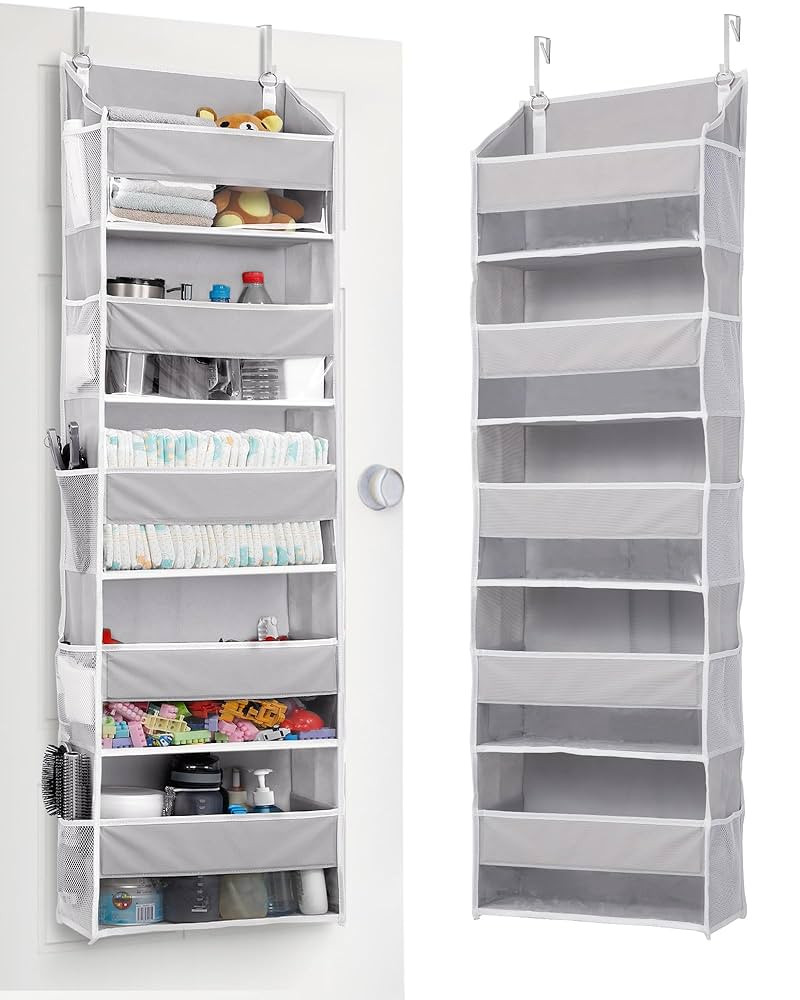 ULG 1 Pack Over Door Organizer with 5 Large Pockets 10 Mesh Side Pockets, 44 lbs Weight Capacity ... | Amazon (US)