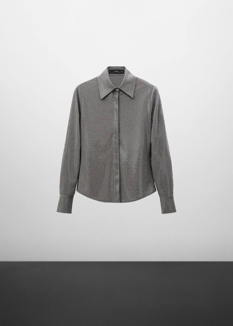 Rhinestone shirt -  Women | Mango United Kingdom | MANGO (UK)