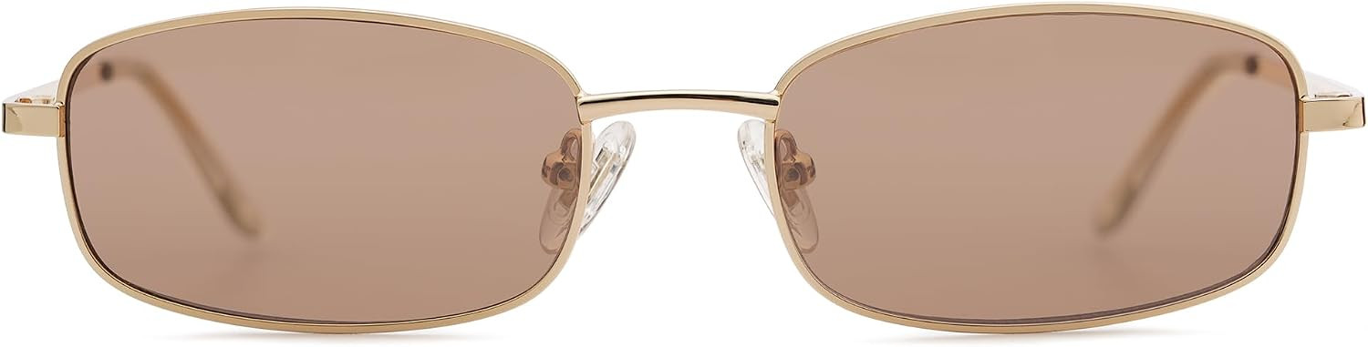 SOJOS Trendy Rectangle Sunglasses Womens Mens, Retro 80s 90s Y2k Chic Narrow Thin Skinny Sunnies SJ1187 | Amazon (US)