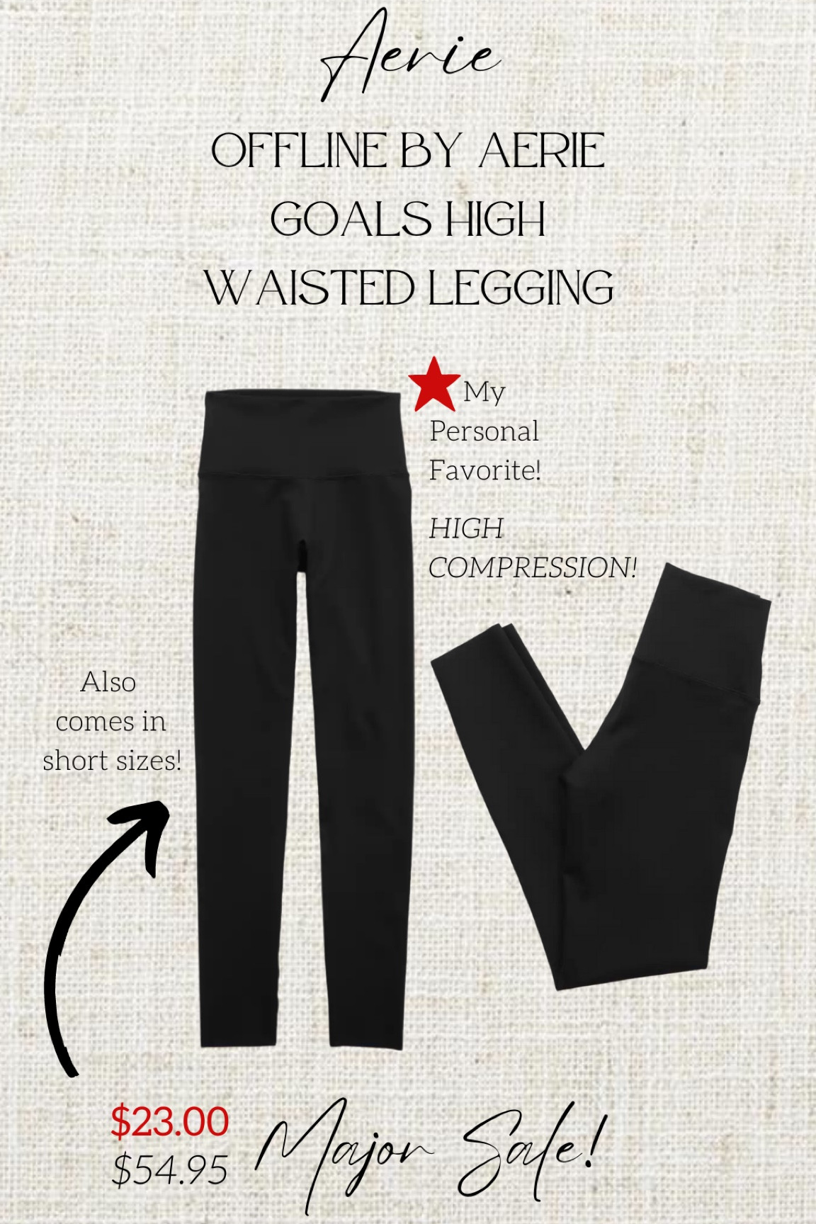 Aerie, aerie leggings, leggings, black leggings, compression leggings, high waisted leggings, petite leggings, workout leggings, cozy wear, athleisure wear

#LTKunder50 #LTKsalealert #LTKFind