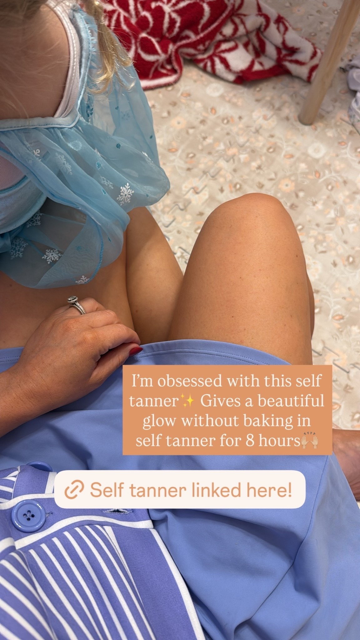 I’m obsessed with this self tanner✨ Gives a beautiful glow without baking in self tanner for 8 hours🙌🏼 @lovingtan-us