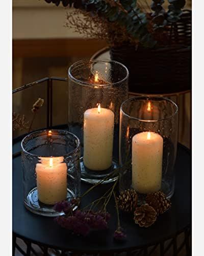 ARIAMOTION Hurricane Candle Holders for Pillar Hand Blown Glass Cylinder Vases Table Decoration C... | Amazon (US)
