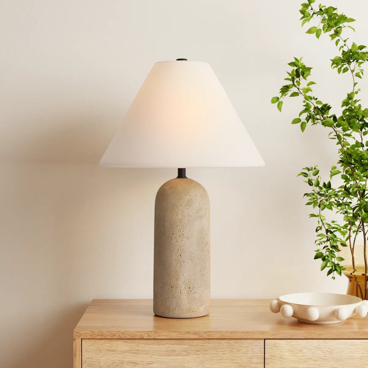 Astere Travertine Table Lamp | Wayfair North America