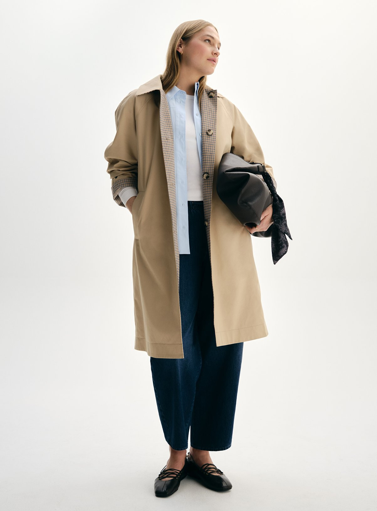 Natural Reversible Trench Coat XL | Tu Clothing