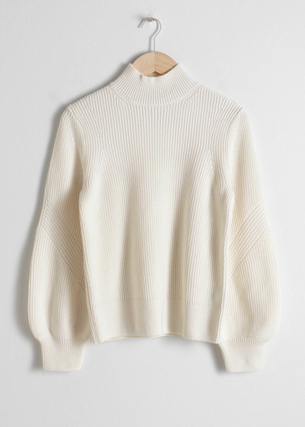 Balloon Sleeve Sweater - White | & Other Stories (EU + UK)