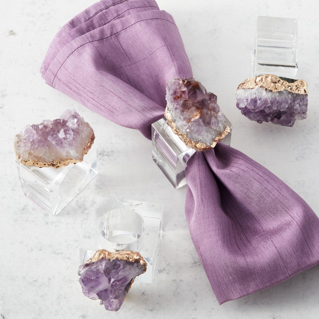 Amethyst Napkin Ring - Set of 4 | Z Gallerie