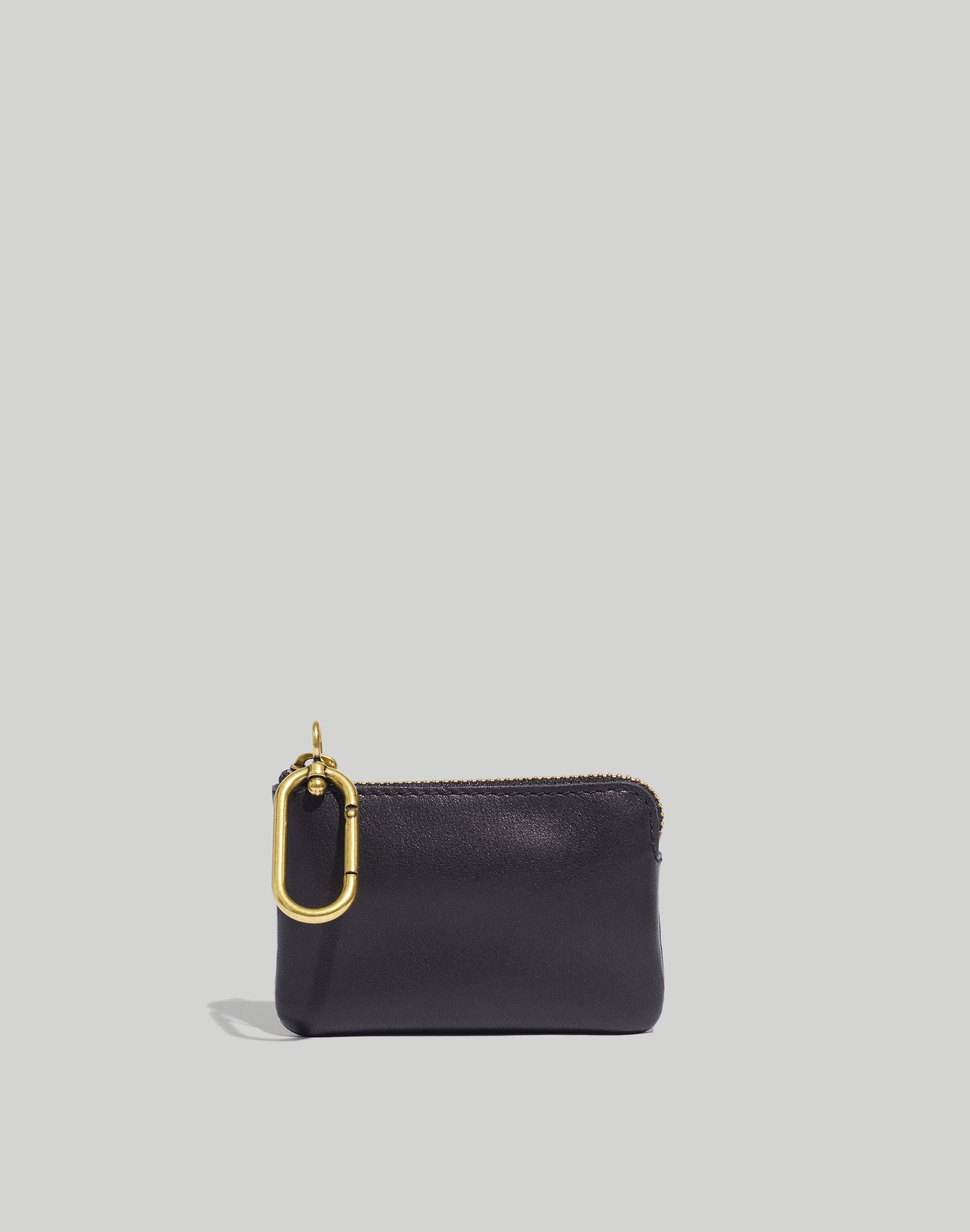 The Leather Carabiner Mini Pouch | Madewell