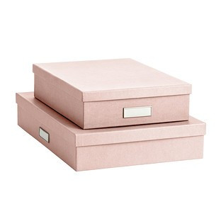 Bigso Blush Stockholm Office Storage Boxes | The Container Store