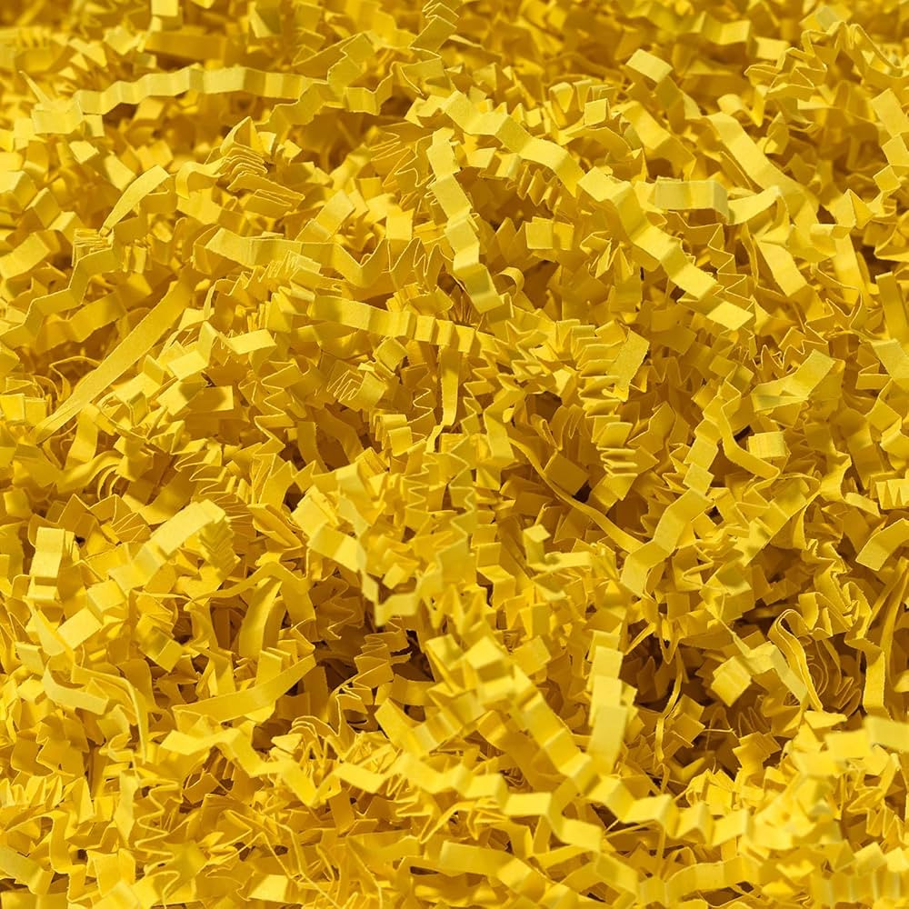 Wowxyz 1 LB Crinkle Cut Paper Shred Yellow Crinkle Shredded Paper for Gift Baskets - Gift Box Bag... | Amazon (US)