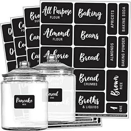 128x Chalkboard Label Sticker for Pantry Storage Bins Organizer Jar Container | Walmart (US)