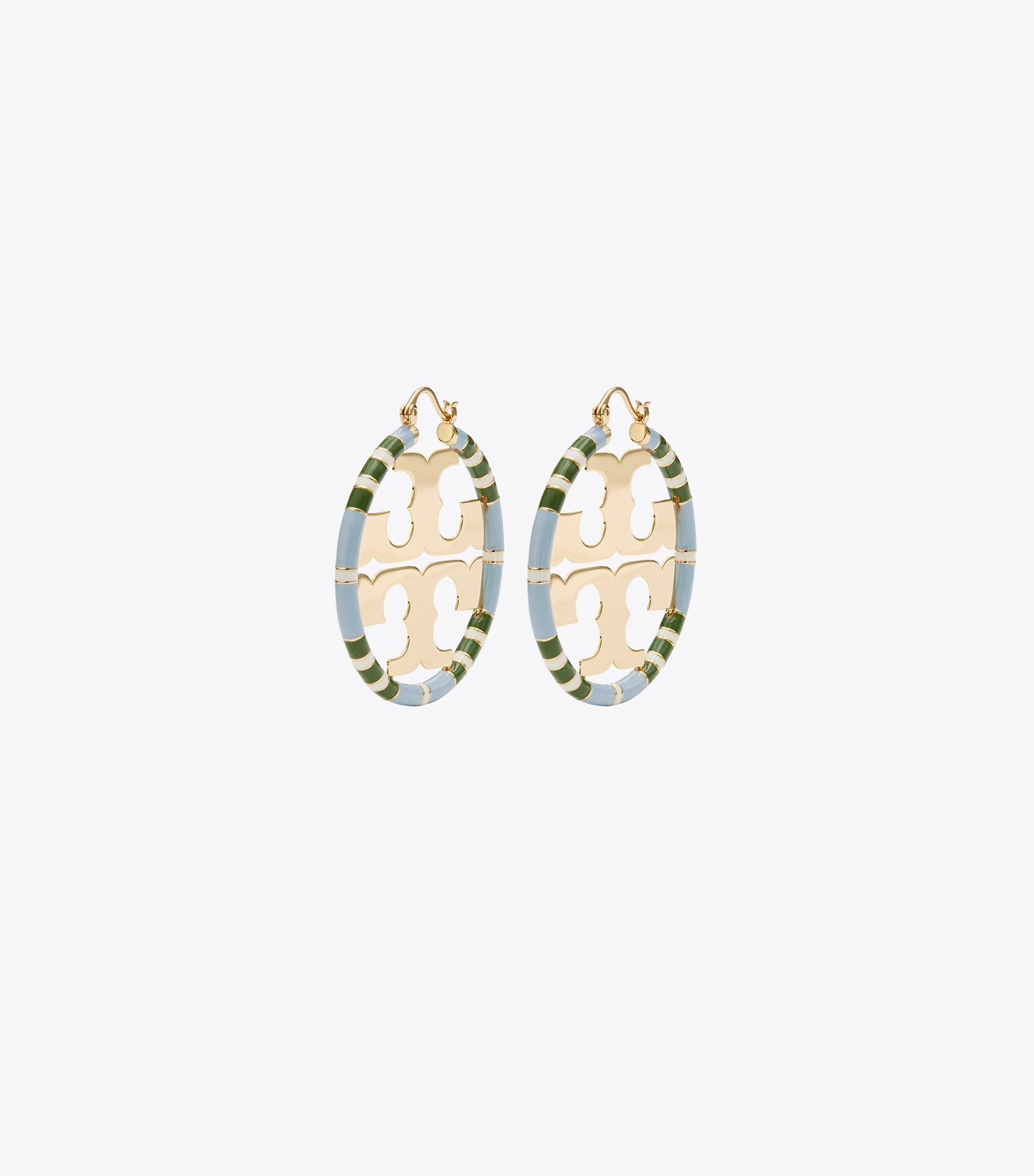 Miller Enamel Striped Hoop Earring | Tory Burch (US)