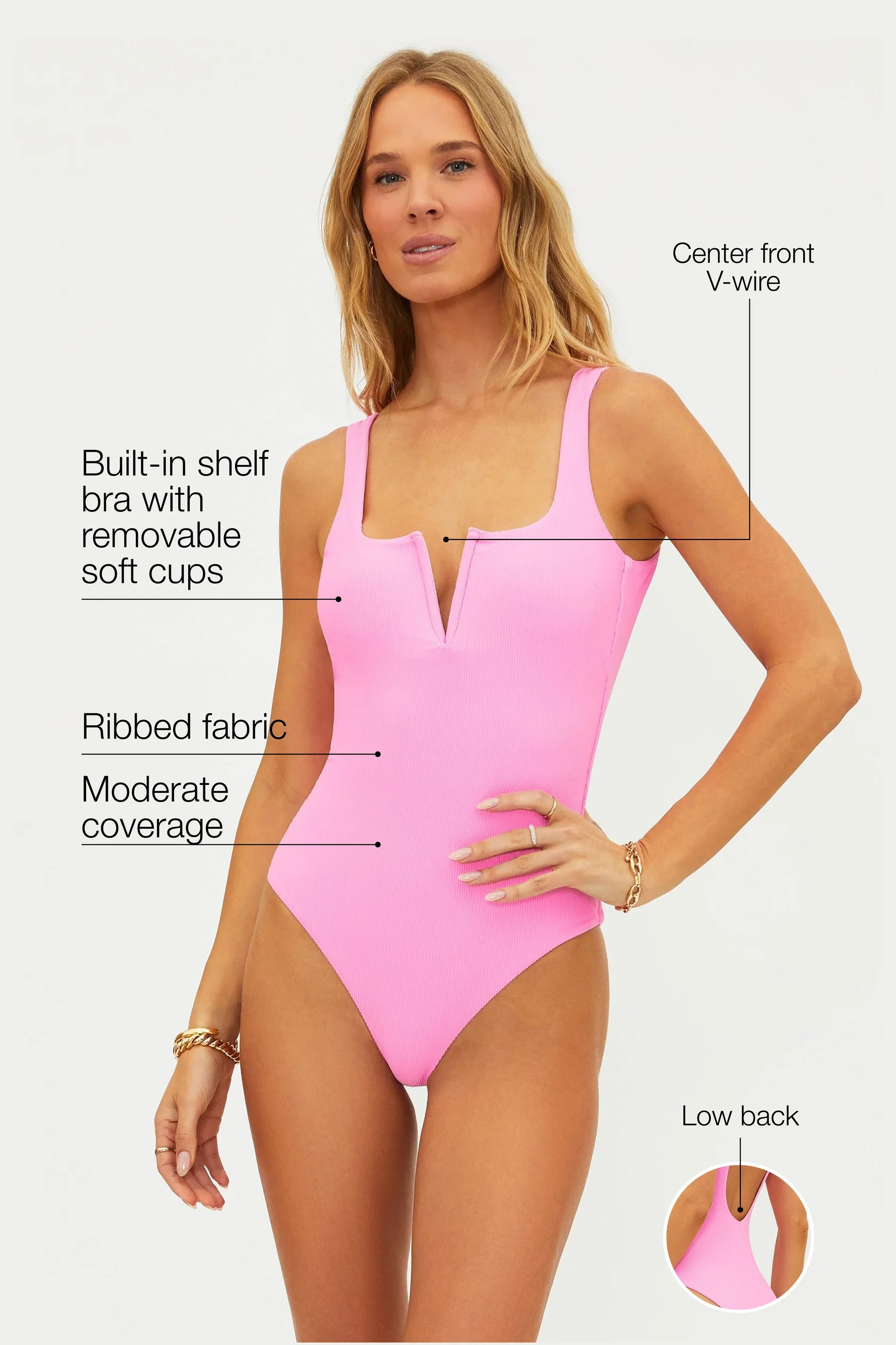 Tropez One Piece Prism Pink | One Piece Swimsuit | Beach Riot | Beach Riot