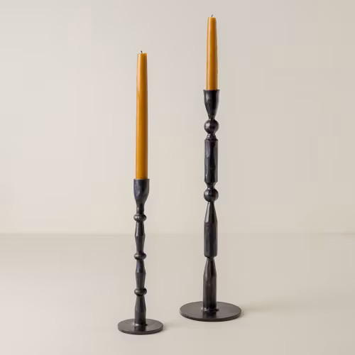 Forged Beaded Taper Holder | Magnolia