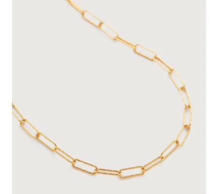 Alta Textured Chain Necklace Adjustable 46cm/18' | Monica Vinader (US)