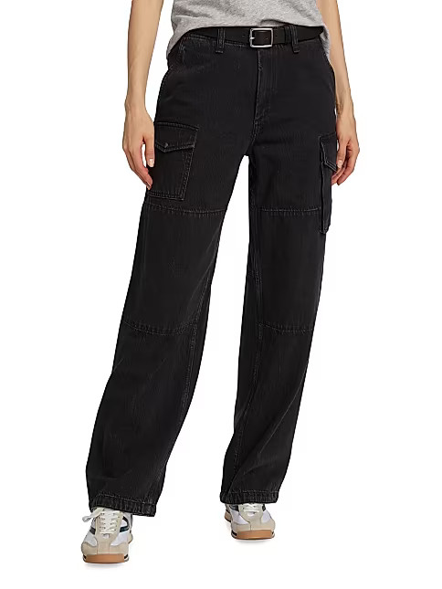 Featherweight Nora Mid-Rise Cargo Jeans | Saks Fifth Avenue