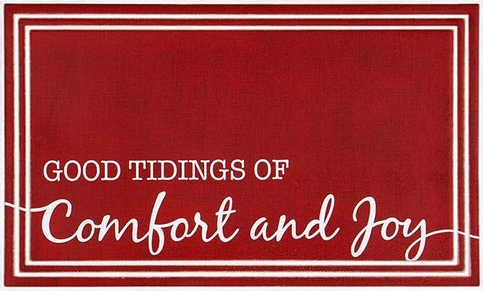 Apache Mills Good Tiding of Comfort and Joy 18 x 30 Holiday Door Mat | Amazon (US)