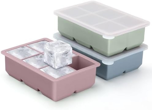 Excnorm Silicone Ice Cube Trays 3 Pack - Large Size Silicone Ice Cube Molds with Leak Proof Remov... | Amazon (US)