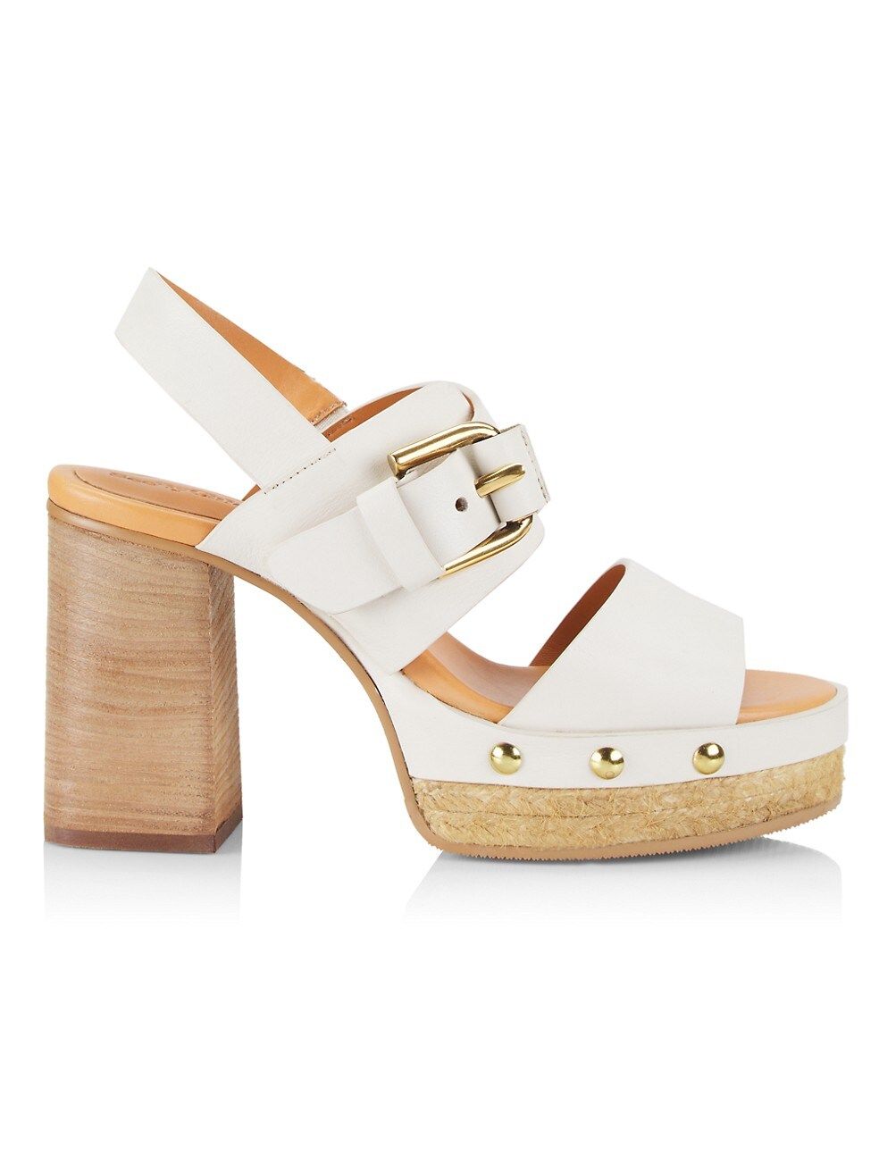 Joline Buckle-Accented Leather Platform Sandals | Saks Fifth Avenue