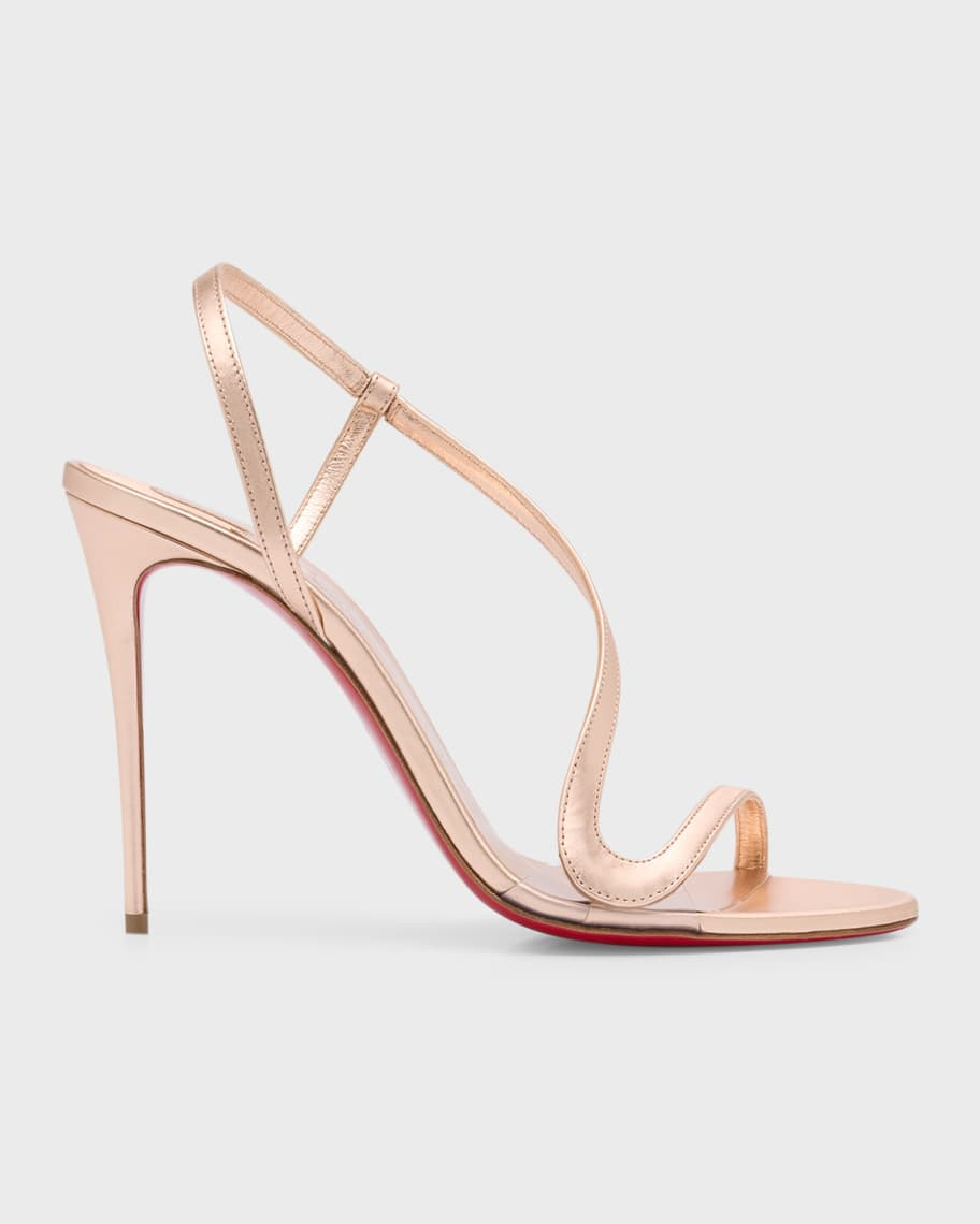 Christian Louboutin Rosalie Metallic Red Sole Slingback Sandals | Neiman Marcus