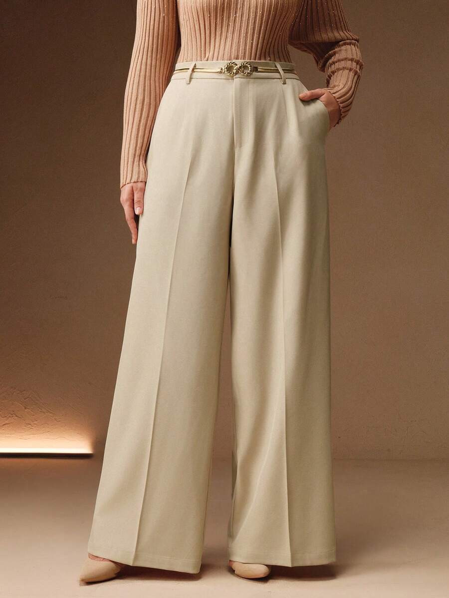 Anewsta Merrald Commuter Vintage High-End Leather Belt For Plus Size Women Suit Pants, Suitable F... | SHEIN