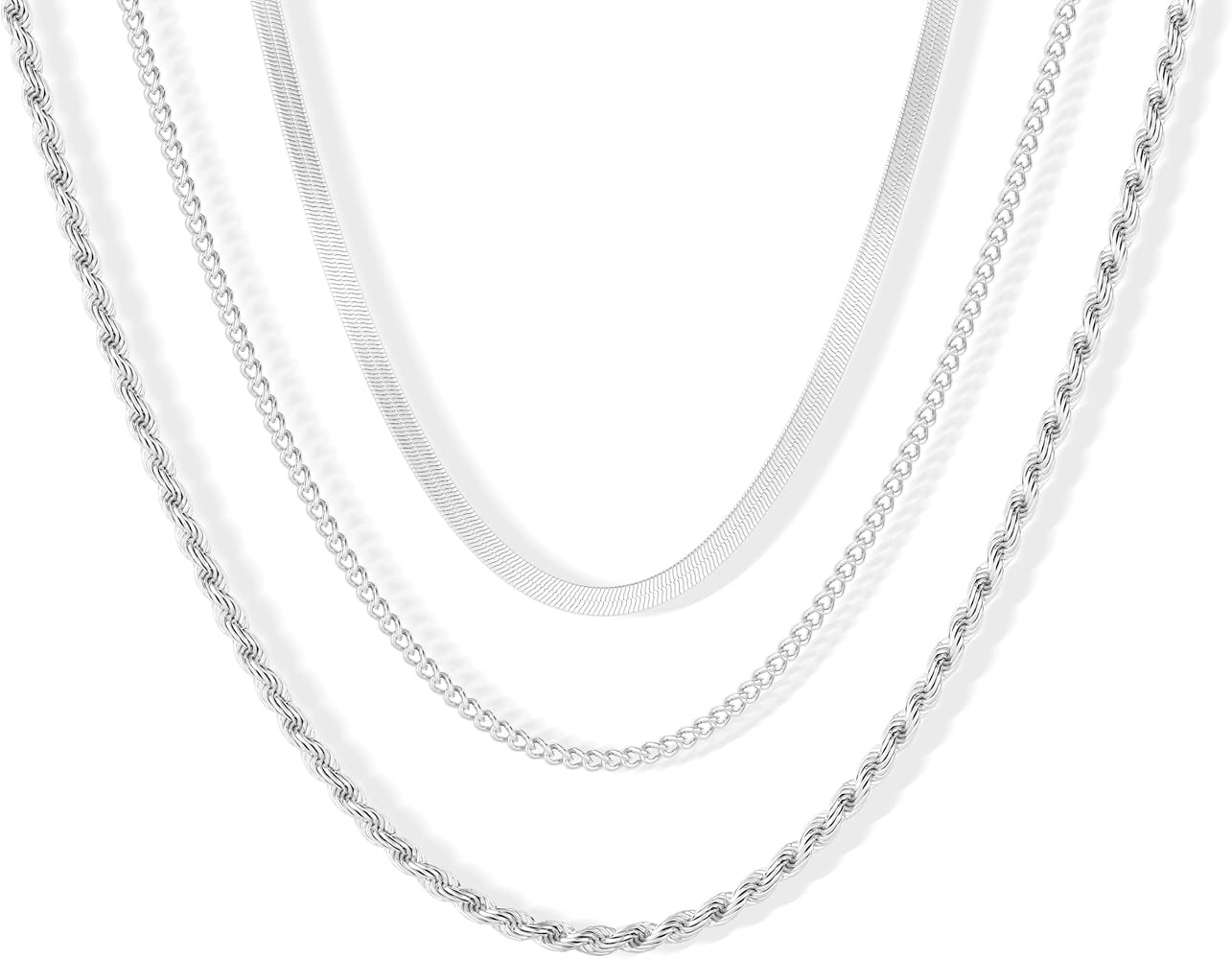 Freekiss Herringbone Necklace for Women,Dainty Gold Necklace,14k Gold Plated Snake,Gold Chain Cho... | Amazon (US)