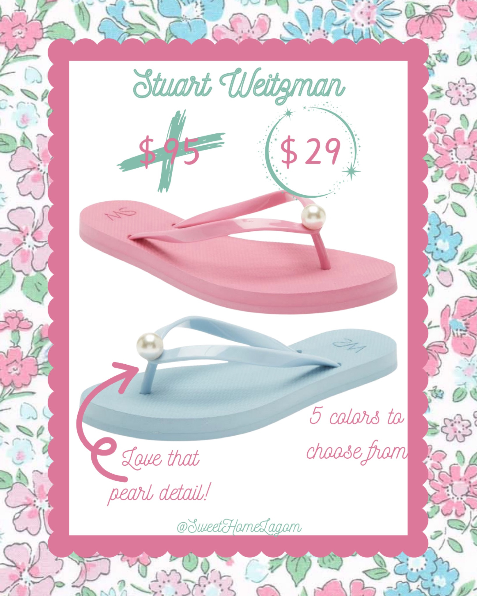 I love a good pearl detail! These sandals come in 5 different colors and are almost 70% off!!


decor inspiration | grandmillennial | southern living | chinoiserie | home decor | coastal | traditional | classic | granny chic | blue and white | pink bows | ruffle | preppy style | winter outfit | sneakers | living room | bedroom | jeans | bedding

#LTKshoecrush #LTKfindsunder50