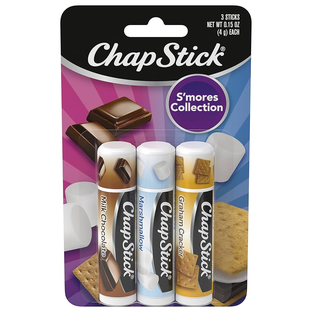 ChapStick S'more Collection Variety Pack Lip Balm Tube, Lip Care, 0.15 Ounce (Pack of 3) | Amazon (US)
