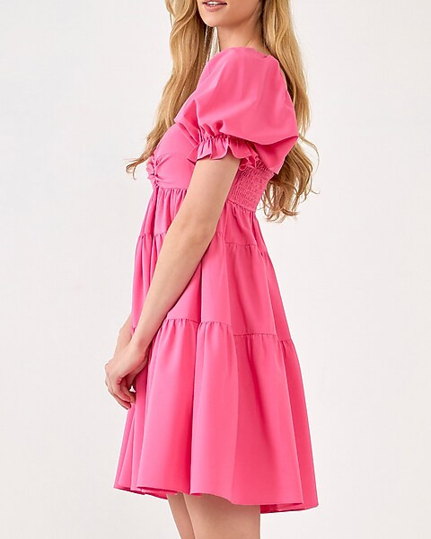 Endless Rose Tiered Mini Dress | Express