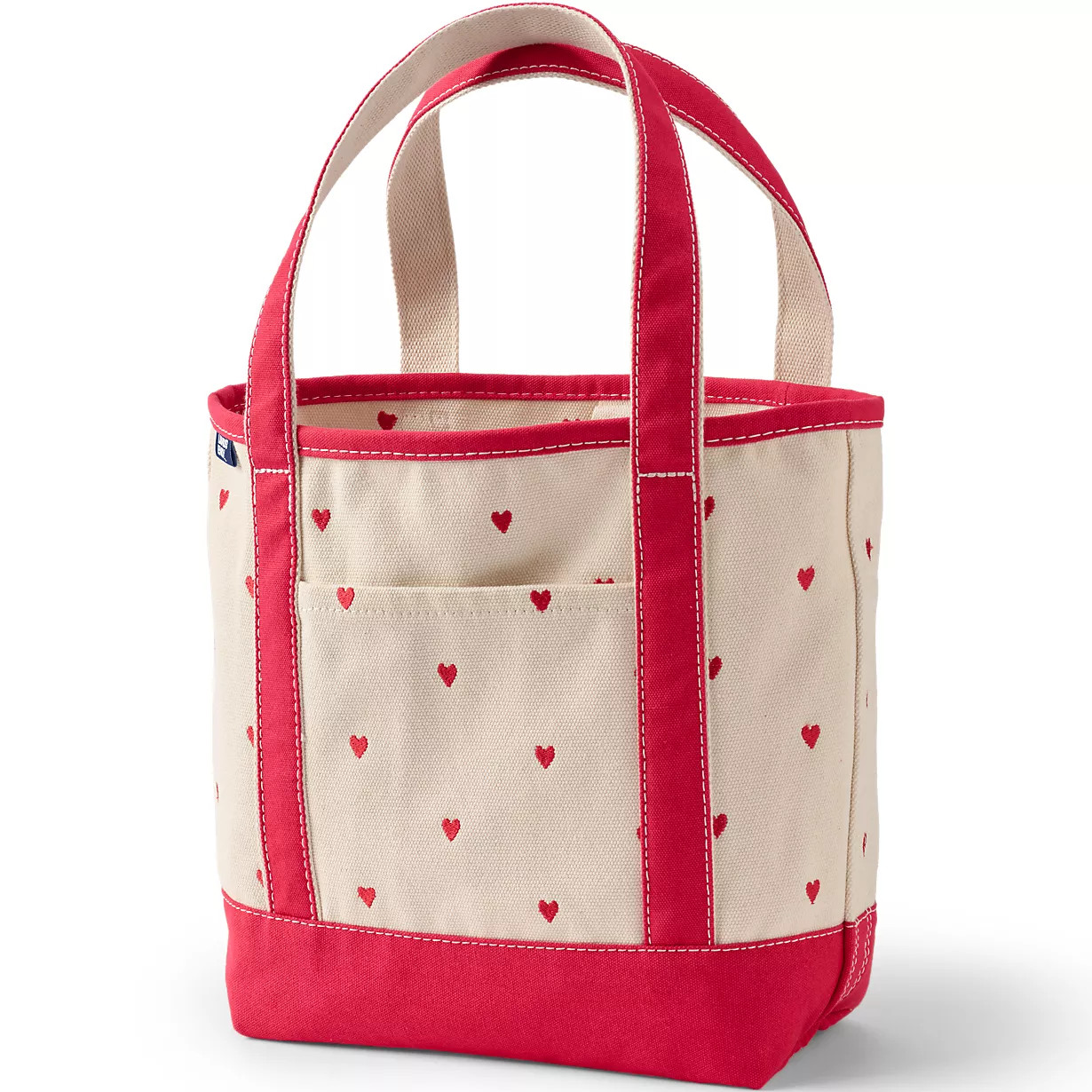 Medium Embroidered 5 Pocket Open Top Canvas Tote Bag | Lands' End (US)