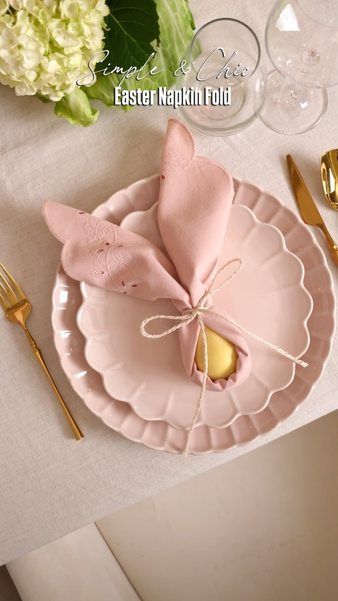 Simple and elegant Easter napkin fold 

#LTKSeasonal #LTKmomlife #LTKHome