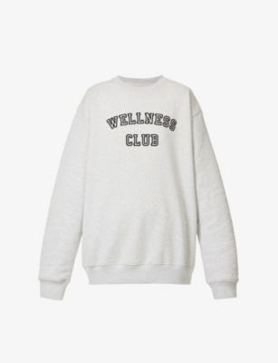Wellness Club logo-print cotton-jersey sweatshirt | Selfridges