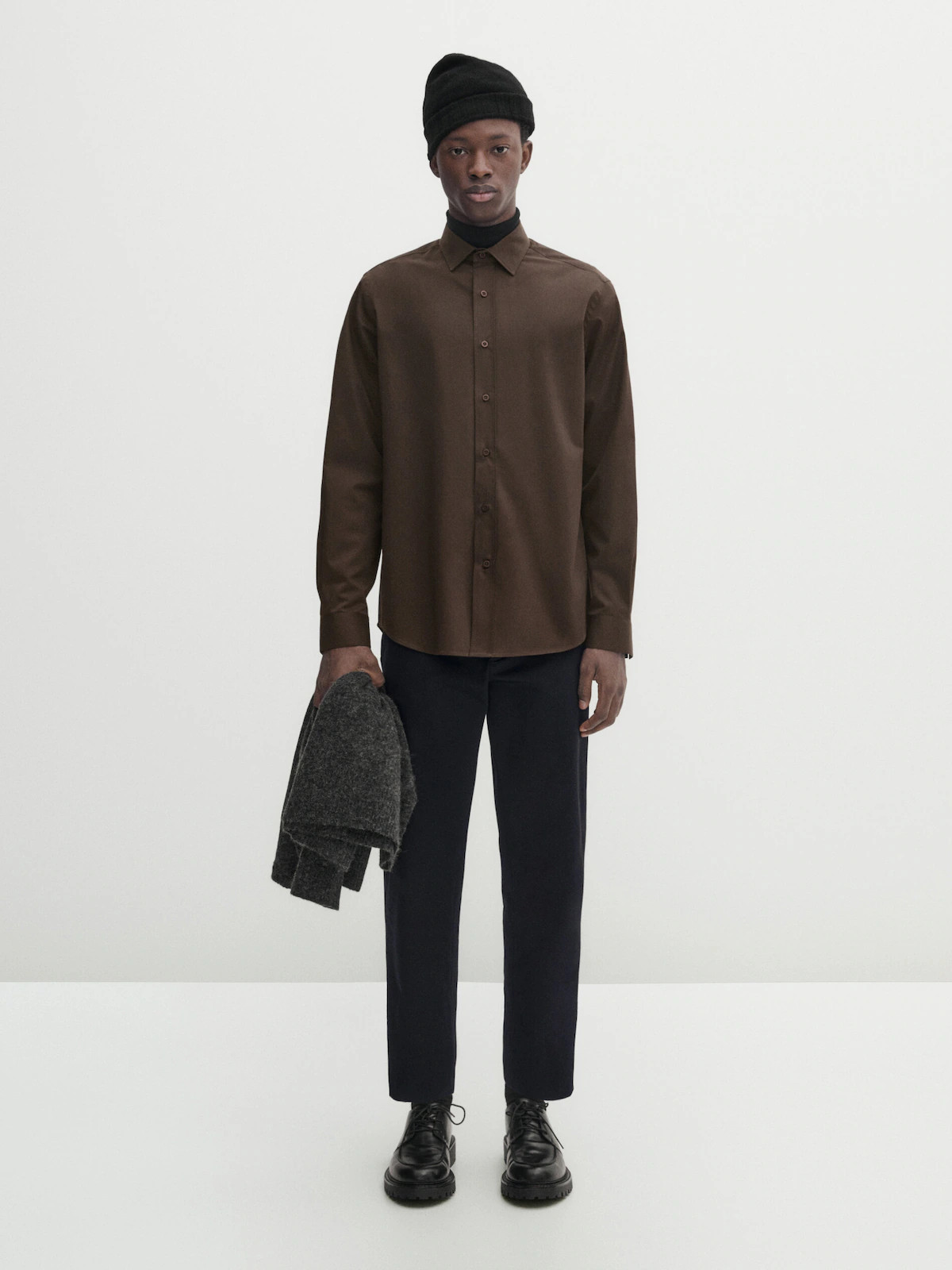 Wide-fit cotton shirt - Studio | Massimo Dutti US