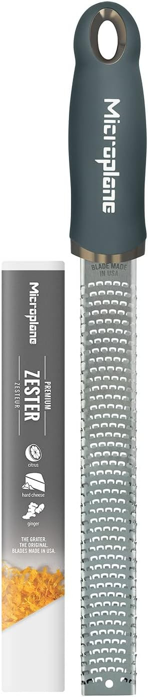 Microplane Premium Zester Grater in After Dark Gray | Lemon Zester tool, Hard Cheese & Vegetable ... | Amazon (US)